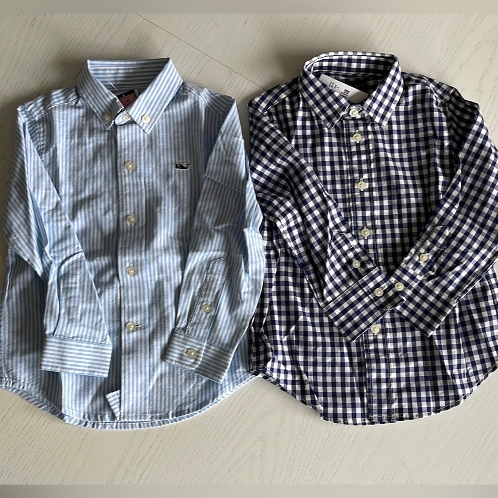 Vineyard Vines and Crew Cuts button shirts 2T